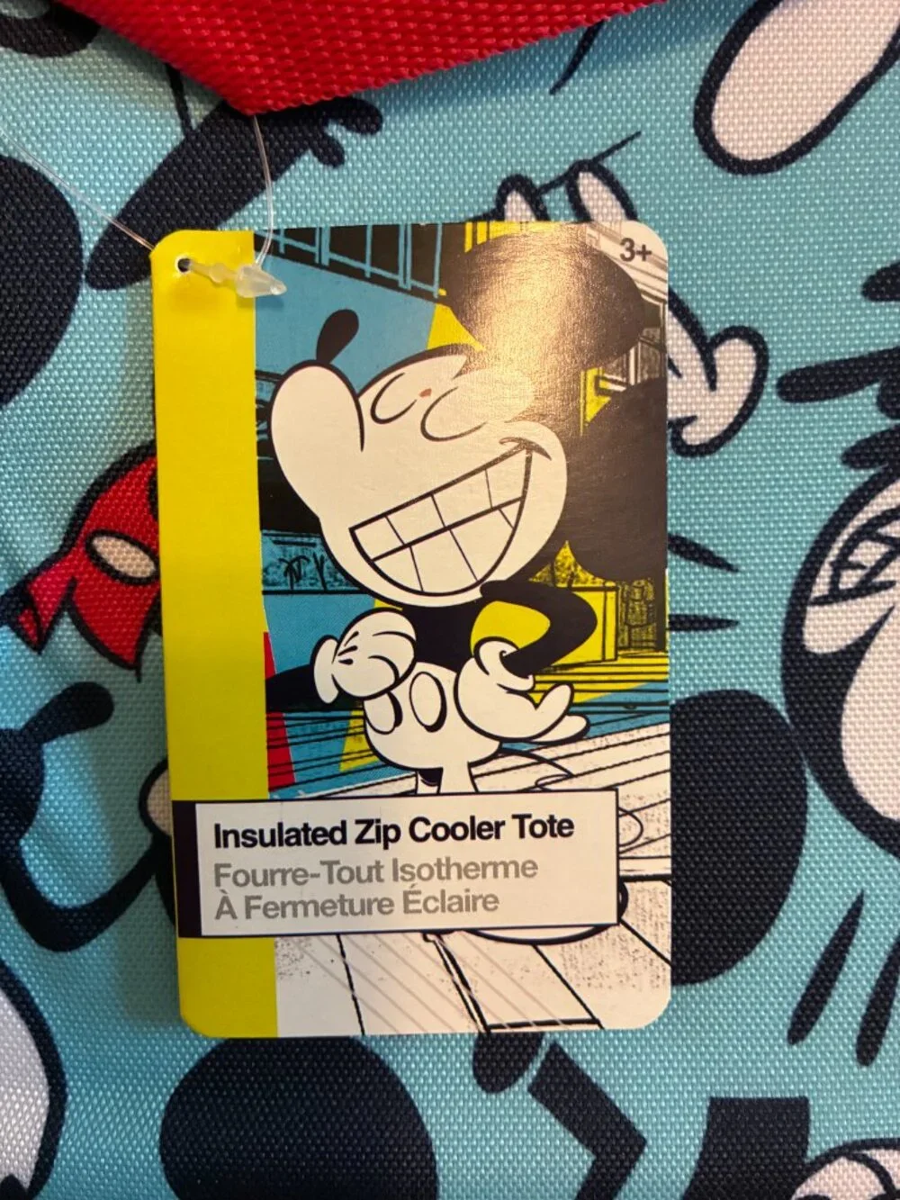 Disney Store Mickey Mouse Insulated Cooler Tote Lunch Bag NWT